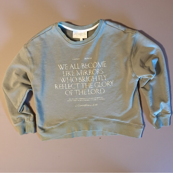 🚨3 for $15 Elevation Worship Reflect Green Graphic Sweatshirt Size Medium - Picture 3 of 8